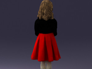 girl with cake 0313 3d print ready 3Dプリントモデル