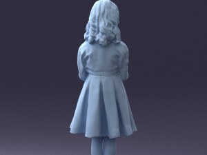 girl with cake 0313 3d print ready 3Dプリントモデル
