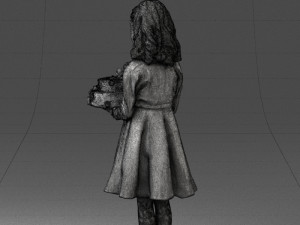 girl with cake 0313 3d print ready 3Dプリントモデル