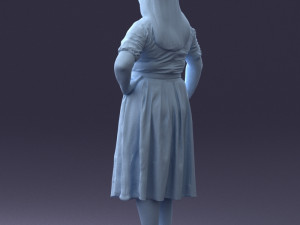 000085 Realistic Female Character in Elegant Dress 1013 Modèle 3D