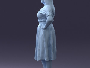 000085 Realistic Female Character in Elegant Dress 1013 Modèle 3D