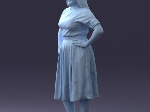000085 Realistic Female Character in Elegant Dress 1013 Modèle 3D