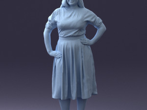 000085 Realistic Female Character in Elegant Dress 1013 Modèle 3D