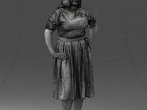 000085 Realistic Female Character in Elegant Dress 1013 Modèle 3D