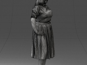 000085 Realistic Female Character in Elegant Dress 1013 Modèle 3D