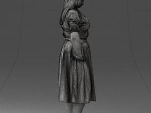 000085 Realistic Female Character in Elegant Dress 1013 Modèle 3D