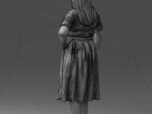 000085 Realistic Female Character in Elegant Dress 1013 Modèle 3D