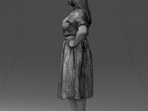 000085 Realistic Female Character in Elegant Dress 1013 Modèle 3D