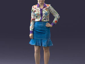 moda mulher 1017-1 impressão 3d pronta Modelo de Impressão 3D