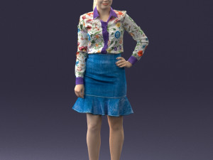 fashion woman 1017-1 3d print ready Modello di stampa 3D