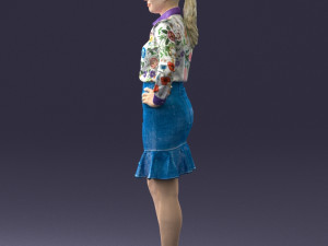 fashion woman 1017-1 3d print ready Modello di stampa 3D