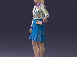 fashion woman 1017-1 3d print ready Modello di stampa 3D