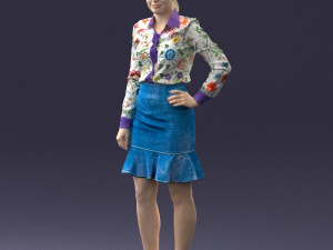 fashion woman 1017-1 3d print ready Modello di stampa 3D