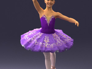 000090 Elegant Ballerina 1109 3dp 3D Print Model
