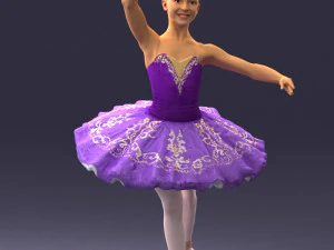 000090 Elegant Ballerina 1109 3dp 3D Print Model