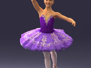 000090 Elegant Ballerina 1109 3dp 3D Print Model