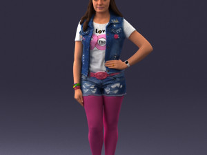 pink leggings 0721-1 3Dモデル