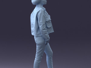 000128 Casual Young Woman in Camo Jacket 0529 3dp 3D-printmodel