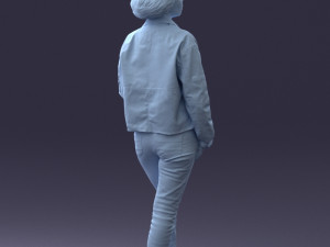 000128 Casual Young Woman in Camo Jacket 0529 3dp 3D-printmodel