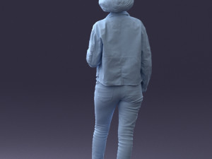 000128 Casual Young Woman in Camo Jacket 0529 3dp 3D-printmodel