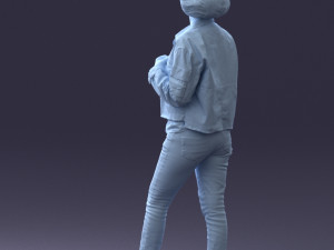 000128 Casual Young Woman in Camo Jacket 0529 3dp 3D-printmodel