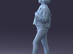 000128 Casual Young Woman in Camo Jacket 0529 3dp 3D-printmodel