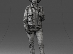 000128 Casual Young Woman in Camo Jacket 0529 3dp 3D-printmodel