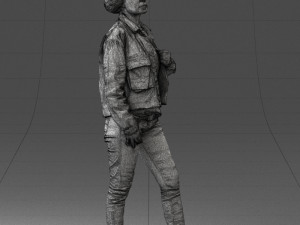 000128 Casual Young Woman in Camo Jacket 0529 3dp 3D-printmodel
