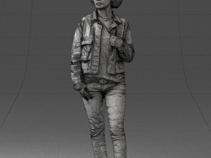 000128 Casual Young Woman in Camo Jacket 0529 3dp 3D-printmodel