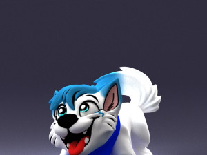 000099 Playful Cartoon Dog 1223 3D 모델