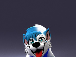 000099 Playful Cartoon Dog 1223 3D 모델