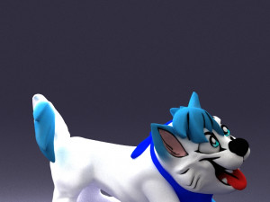 000099 Playful Cartoon Dog 1223 3D 모델