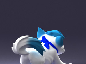 000099 Playful Cartoon Dog 1223 3D 모델