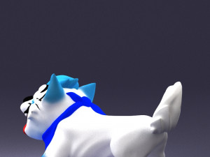 000099 Playful Cartoon Dog 1223 3D 모델