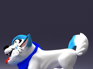 000099 Playful Cartoon Dog 1223 3D 모델
