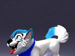 000099 Playful Cartoon Dog 1223 3D 모델