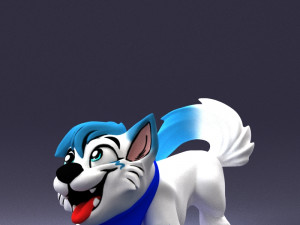 000099 Playful Cartoon Dog 1223 3D 모델