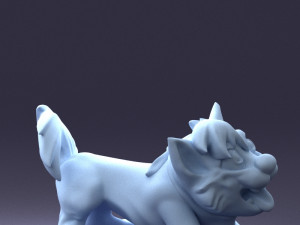 000099 Playful Cartoon Dog 1223 3D 모델