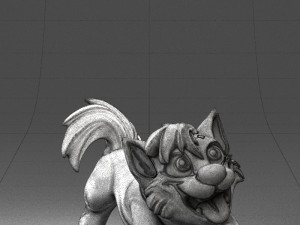 000099 Playful Cartoon Dog 1223 3D 모델