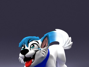 000099 Playful Cartoon Dog 1223 3dp 3D Print Model