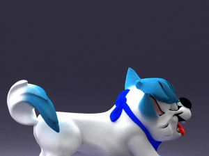 000099 Playful Cartoon Dog 1223 3dp 3D Print Model