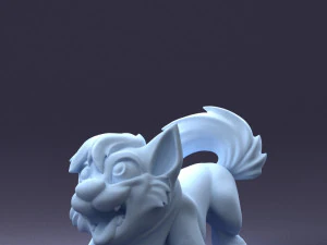 000099 Playful Cartoon Dog 1223 3dp 3D Print Model
