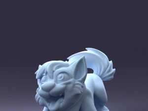 000099 Playful Cartoon Dog 1223 3dp 3D Print Model