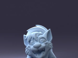 000099 Playful Cartoon Dog 1223 3dp 3D Print Model