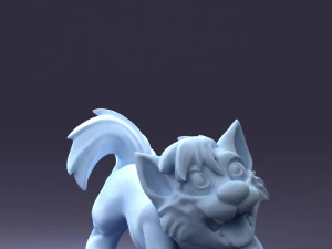000099 Playful Cartoon Dog 1223 3dp 3D Print Model