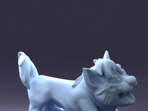 000099 Playful Cartoon Dog 1223 3dp 3D Print Model