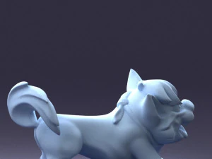 000099 Playful Cartoon Dog 1223 3dp 3D Print Model