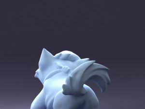 000099 Playful Cartoon Dog 1223 3dp 3D Print Model