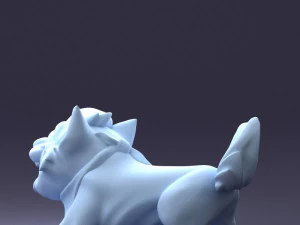 000099 Playful Cartoon Dog 1223 3dp 3D Print Model
