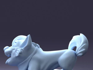 000099 Playful Cartoon Dog 1223 3dp 3D Print Model